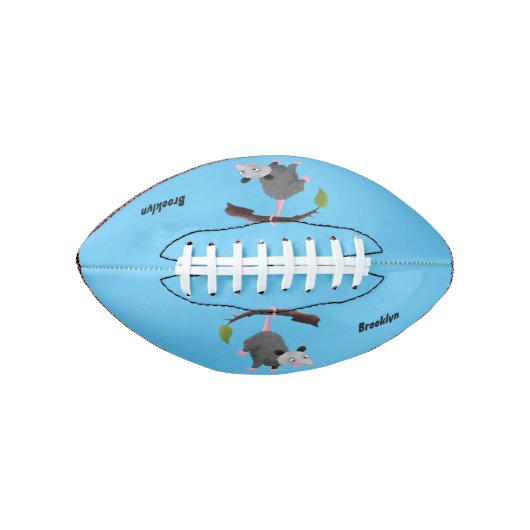 枝おもしろい漫画ぶら下がったからのかわいいオポッサム アメリカンフットボール (正面)