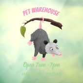 枝おもしろい漫画ぶら下がったからのかわいいオポッサム ウィンドウサイン (シート3)