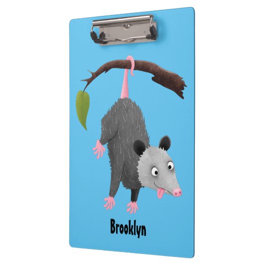 枝おもしろい漫画ぶら下がったからのかわいいオポッサム クリップボード (左)