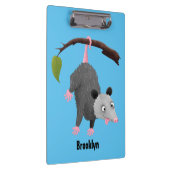 枝おもしろい漫画ぶら下がったからのかわいいオポッサム クリップボード (右)