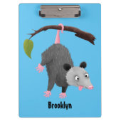枝おもしろい漫画ぶら下がったからのかわいいオポッサム クリップボード (正面)
