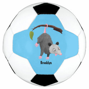 枝おもしろい漫画ぶら下がったからのかわいいオポッサム サッカーボール