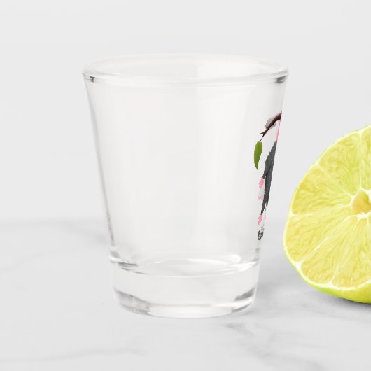 枝おもしろい漫画ぶら下がったからのかわいいオポッサム ショットグラス (左)