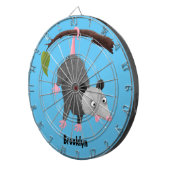 枝おもしろい漫画ぶら下がったからのかわいいオポッサム ダーツボード (正面右)