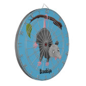 枝おもしろい漫画ぶら下がったからのかわいいオポッサム ダーツボード (正面左)