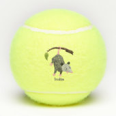 枝おもしろい漫画ぶら下がったからのかわいいオポッサム テニスボール (裏面)