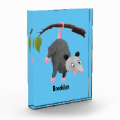 枝おもしろい漫画ぶら下がったからのかわいいオポッサム フォトブロック (左)