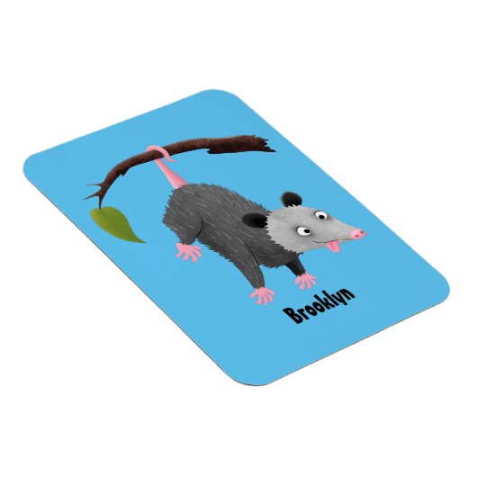 枝おもしろい漫画ぶら下がったからのかわいいオポッサム マグネット (右側)