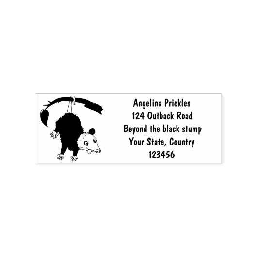 枝おもしろい漫画ぶら下がったからのかわいいオポッサム ラバースタンプ (インプリント)