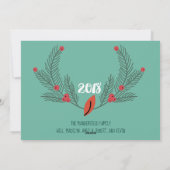 枝および果実は休日の写真カードを信じます シーズンカード (裏面)