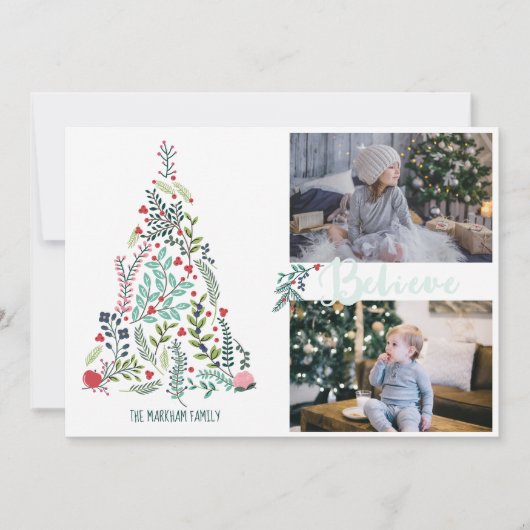 枝および果実は休日の写真カードを信じます シーズンカード (正面)