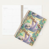 枝からつるのマンガのナマケモノの逆さ プランナー手帳 (ディスプレー)