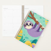 枝からつるのマンガのナマケモノの逆さ プランナー手帳 (ディスプレー)