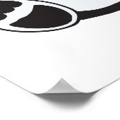 枝からぶら下がったの可愛いパンダ ポスター (角)