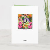 枝かわいい文字のバースデー・カードのフクロウ カード (裏面)