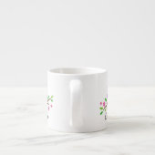 枝かわいく名前入りな名前の紫色のフクロウ エスプレッソカップ (裏面)