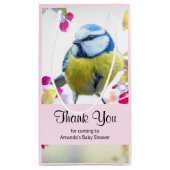 枝かわいらしに青と黄色の鳥ありがとう スモールペーパーバッグ (裏面)