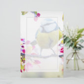 枝かわいらし写真に青と黄色の鳥 (スタンド正面)