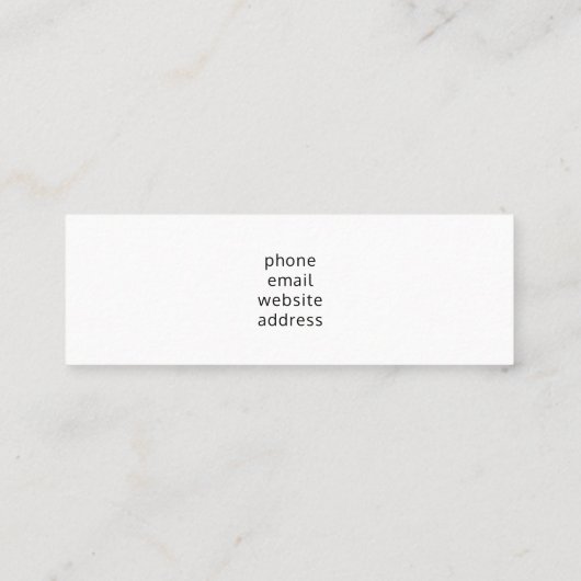 枝かわいらし写真に青と黄色の鳥 スキニー名刺 (裏面)