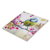 枝かわいらし写真に青と黄色の鳥 タイル (側面)