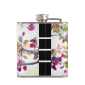 枝かわいらし写真に青と黄色の鳥 フラスク (裏面)