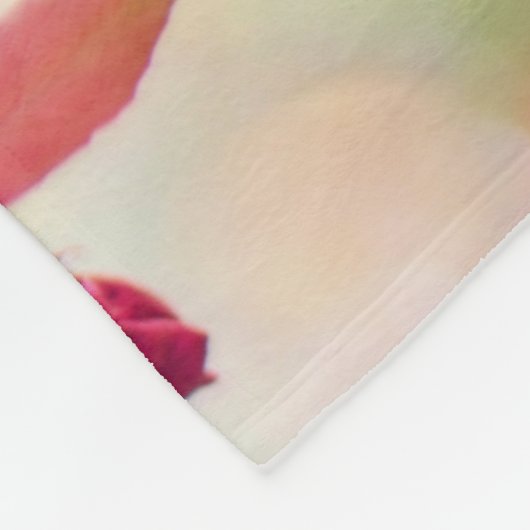 枝かわいらし写真に青と黄色の鳥 フリースブランケット (角)