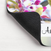 枝かわいらし写真に青と黄色の鳥 マウスパッド (コーナー)