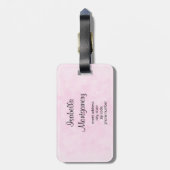 枝かわいらし写真に青と黄色の鳥 ラゲッジタグ (裏面縦)