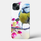 枝かわいらし写真に青と黄色の鳥 Case-Mate iPhoneケース (裏面)