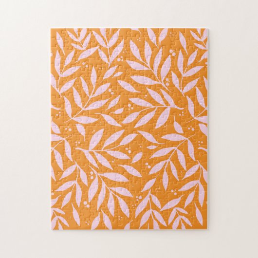 枝かわいらし – オレンジとピンク ジグソーパズル (縦)