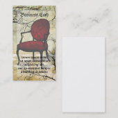 枝が付いている王室のな椅子 名刺 (正面/裏面)