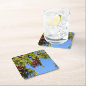 枝が付いている自然の森林写真のコースター スクエアペーパーコースター (インサイチュ)