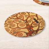 枝が渦巻く木 ラウンドペーパーコースター (アングル)