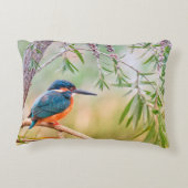 枝でとまるカワセミ アクセントクッション (裏面)