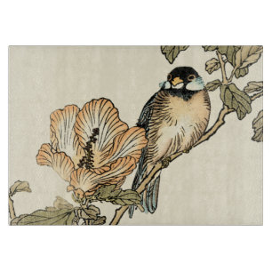 枝でとまる東洋の鳥 カッティングボード