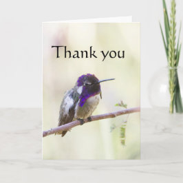 枝でとまる肋骨ありがとう サンキューカード