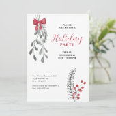 枝とエレガント弓のクリスマスパーティー シーズンカード (スタンド正面)