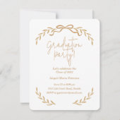 枝とリボンの卒業パーティー 招待状 (正面)