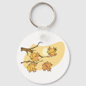 枝と日離れの入った秋の楓 キーホルダー (裏面)