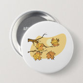 枝と日離れの入った秋の楓 缶バッジ (正面&裏面)