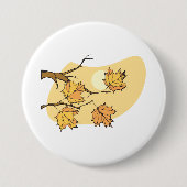 枝と日離れの入った秋の楓 缶バッジ (正面)