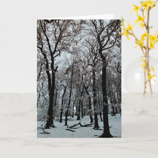 枝と木 カード (黄色い花)