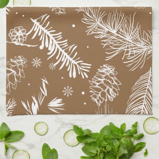 枝と松3 キッチンタオル (折り畳み)