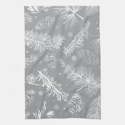 枝と松4 キッチンタオル (縦)