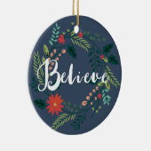 枝と果実の信じクリスマス飾り セラミックオーナメント (右)