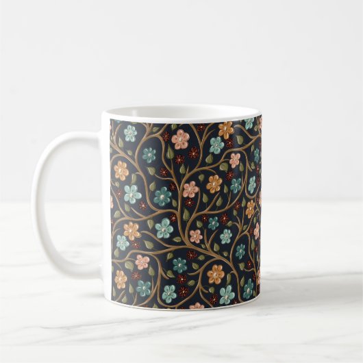 枝と花のマグカップ コーヒーマグカップ (左)