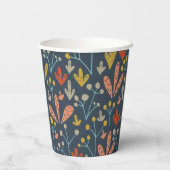 枝と葉の植物パターン 紙コップ (裏面)