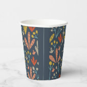 枝と葉の植物パターン 紙コップ (右)