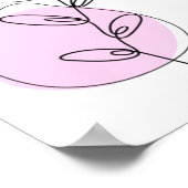 枝と葉線の芸術 ポスター (角)