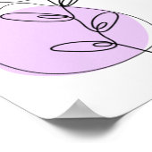 枝と葉線の芸術 ポスター (角)